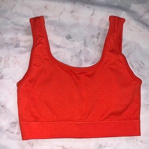 Fabletics Red Orange Sports Bra
